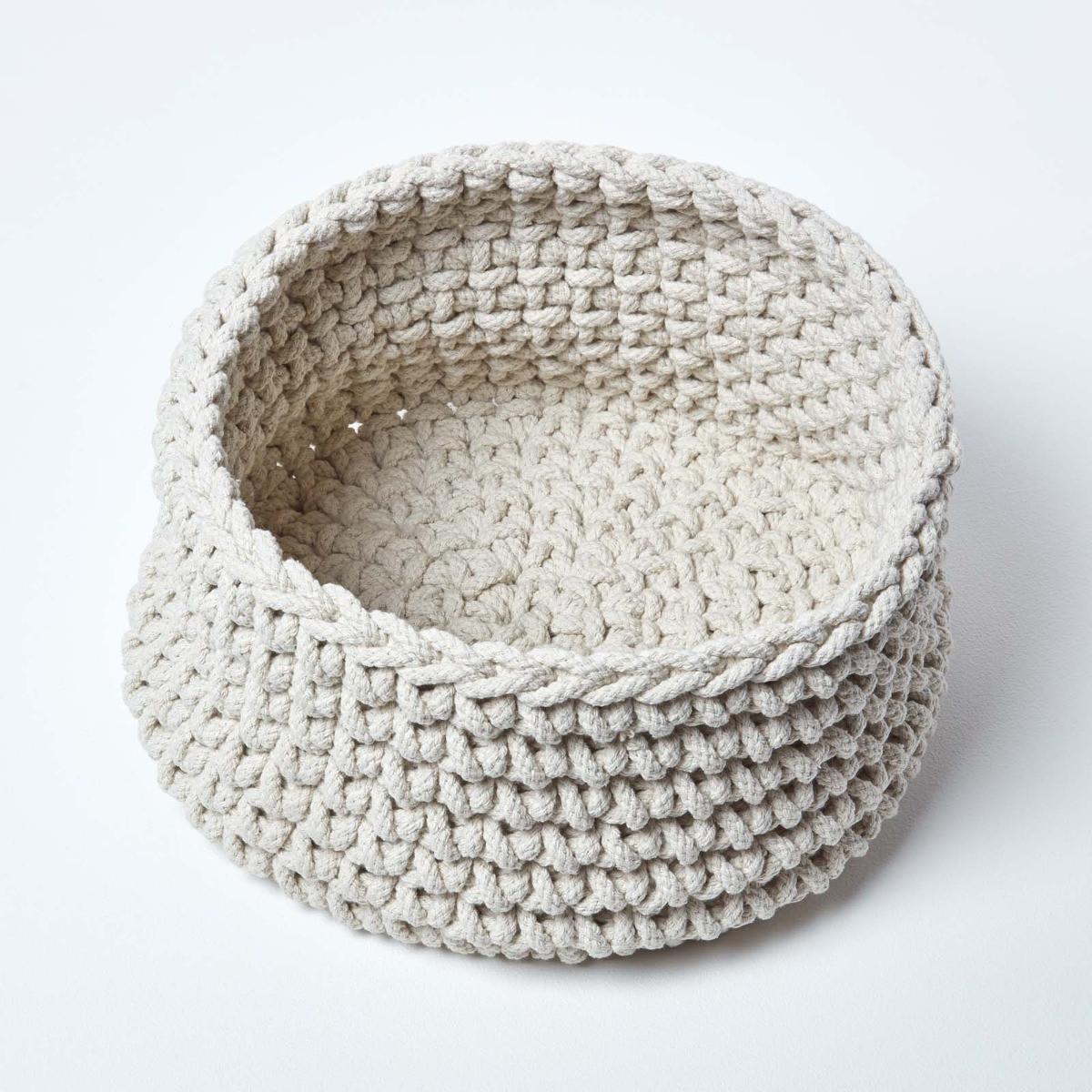 AUFBEWAHRUNGSKORB Baumwolle 37/21 cm - Naturfarben, Textil (37/37/21cm) - Homescapes