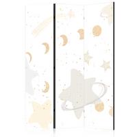 PARAVENT Akustik 3-tlg 135x172 cm Sterne Monde F r Kinder - Multicolor, Holz/Textil (135/172/3cm) - Muralo
