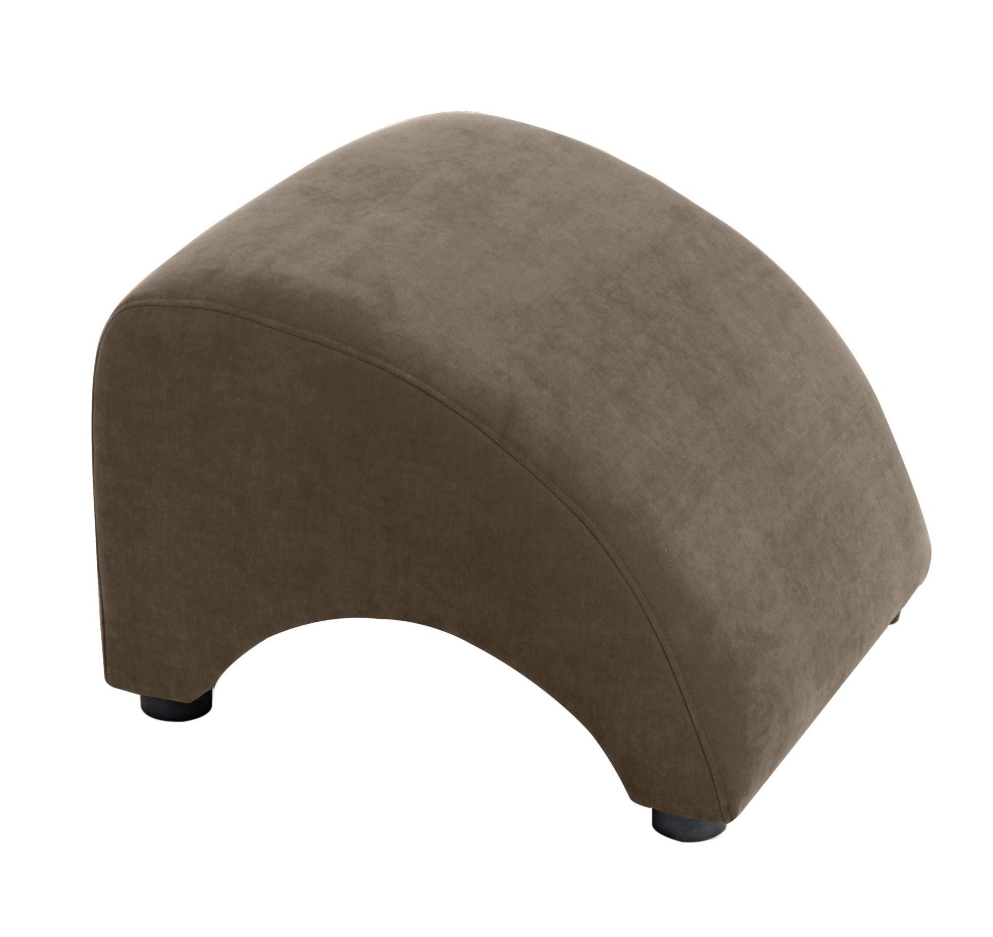 POLSTERHOCKER Kajsa Velourstoff sahara - Sahara, Kunststoff (52/37/54cm) - 58aufmkessel