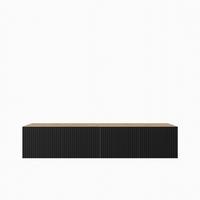 LOWBOARD VAREN 200/41/40 cm, Hängender TV-Schrank Eiche Artisan - Schwarz/Eiche Artisan, Holzwerkstoff (200/41/40cm) - MASSENO