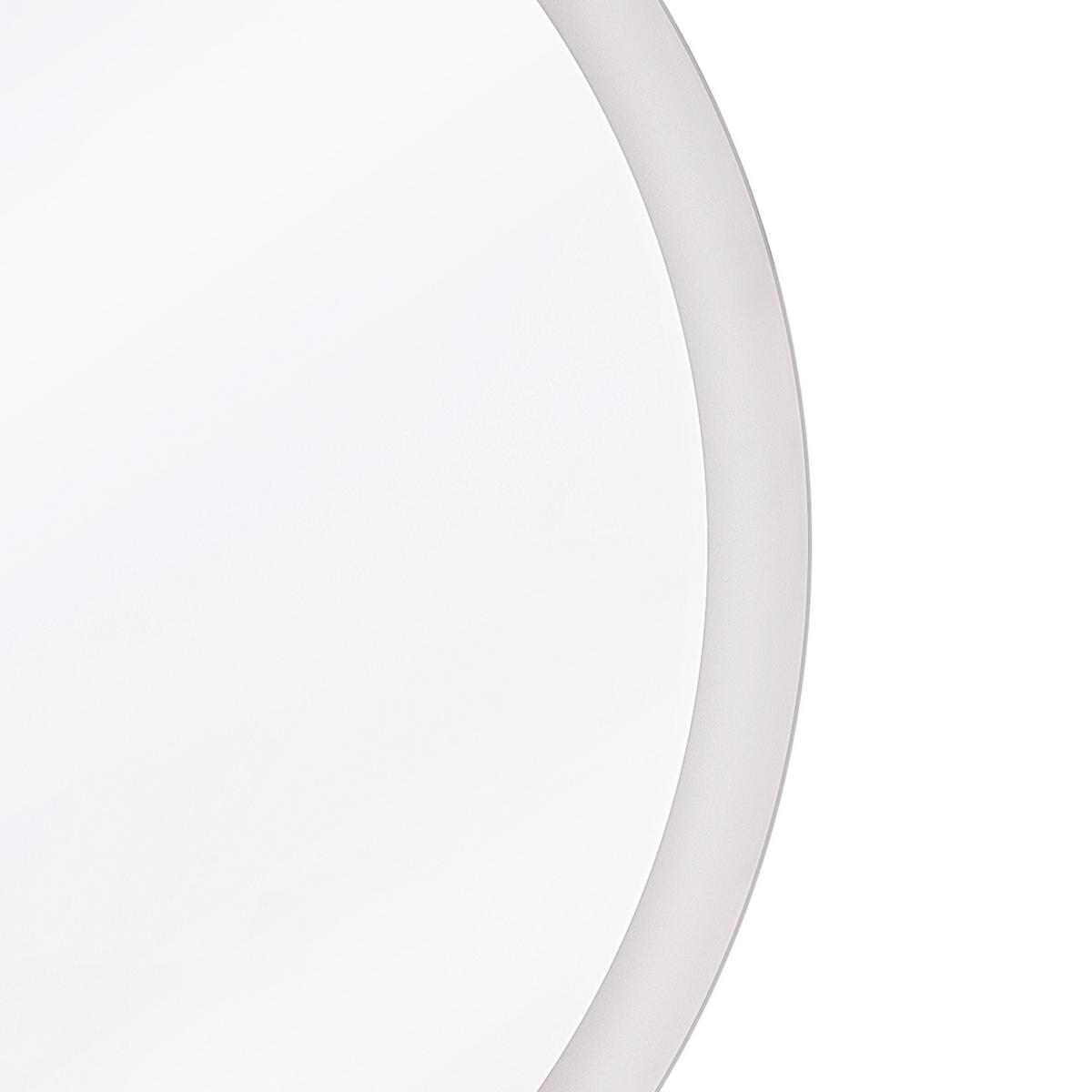 BADSPIEGEL mit LED-Beleuchtung rund 58/58 cm Yser - Silberfarben, Kunststoff (58/58/3cm) - Beliani