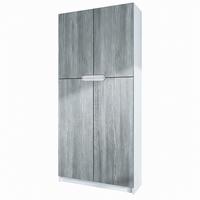 BÜROSCHRANK Logan Fronten in Avola-Anthrazit - Anthrazit, Holzwerkstoff (82/184/37cm) - Vladon