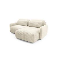 ECKSOFA Simone Mit Schlaffunktion - Creme, Holzwerkstoff/Textil (165/240cm) - Fun Möbel