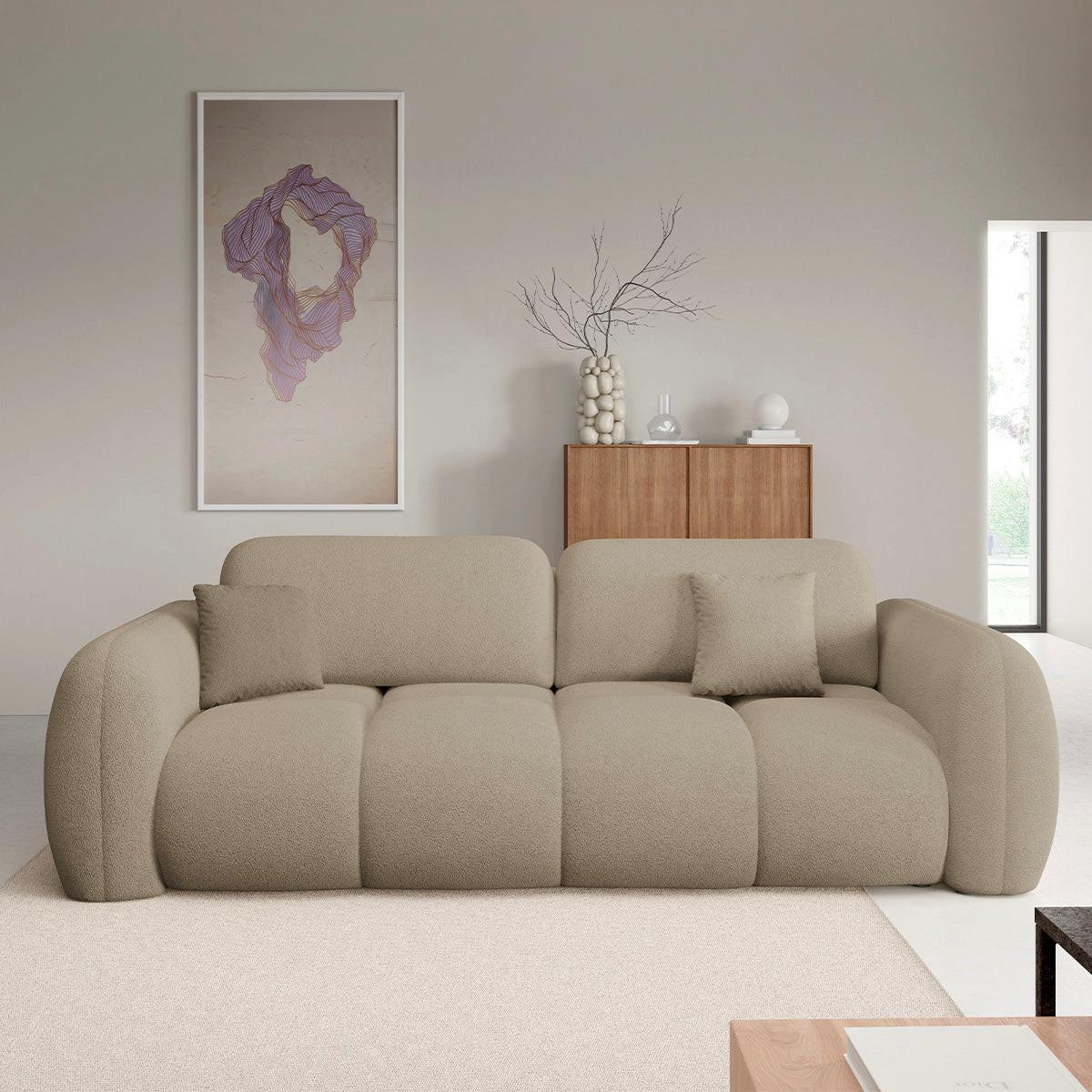 SOFA Livio 3 Sitzplätze Beige - Beige, Holz (270/95/121cm) - Petits-meubles