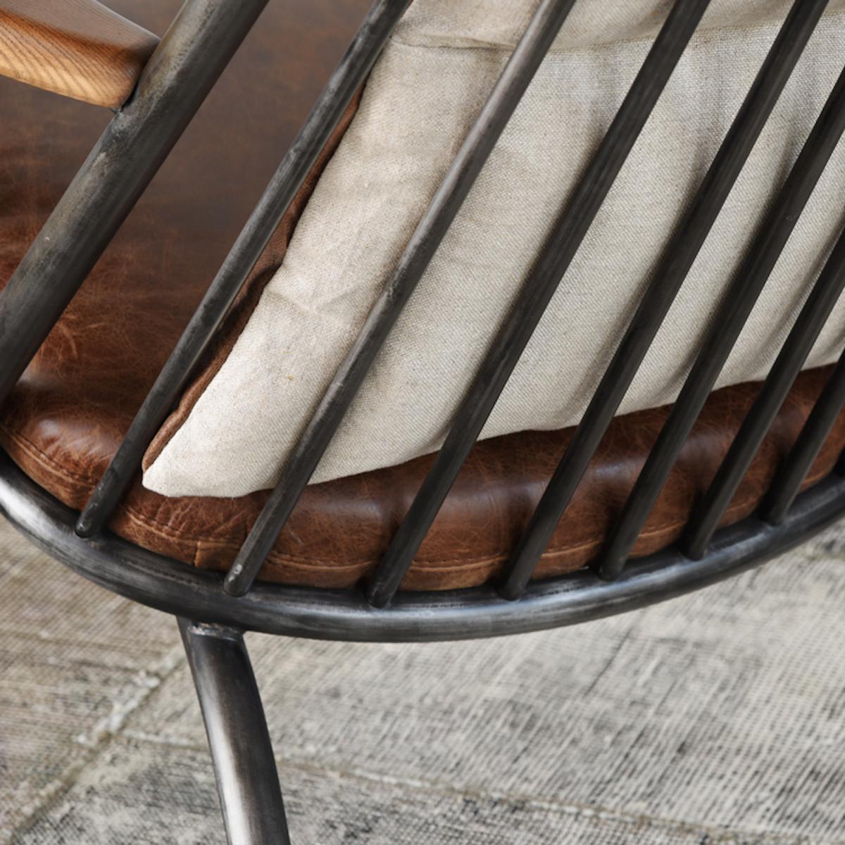 SESSEL CIANO Braun Leder - Schwarz/Braun, Leder (64/91/94cm) - KAWOLA