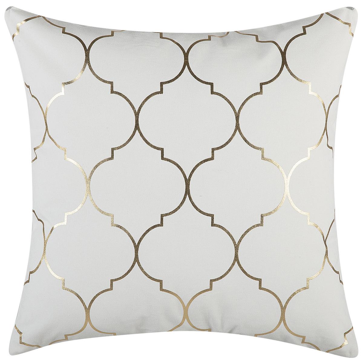 DEKOKISSEN 2er-Set Cremeweiß 45/45 cm Alyssum - Ecru, Naturmaterialien/Textil (45/45cm) - Beliani