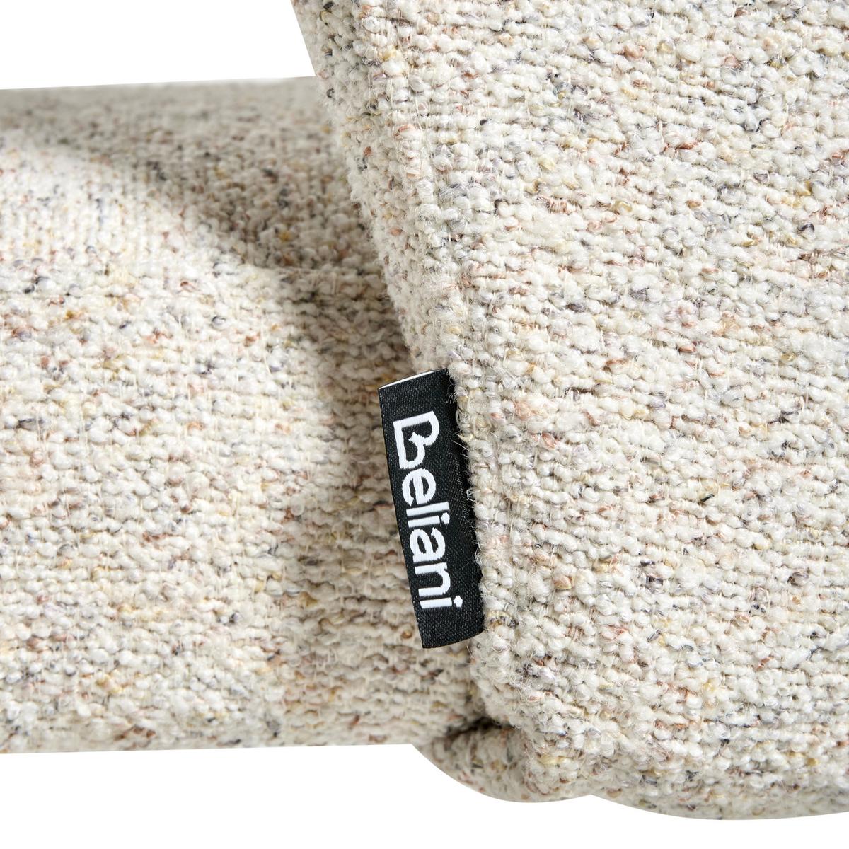 ESSZIMMERSTUHL 2er-Set Bouclé Hellbeige Zana - Beige, Textil (55/80/56cm) - Beliani
