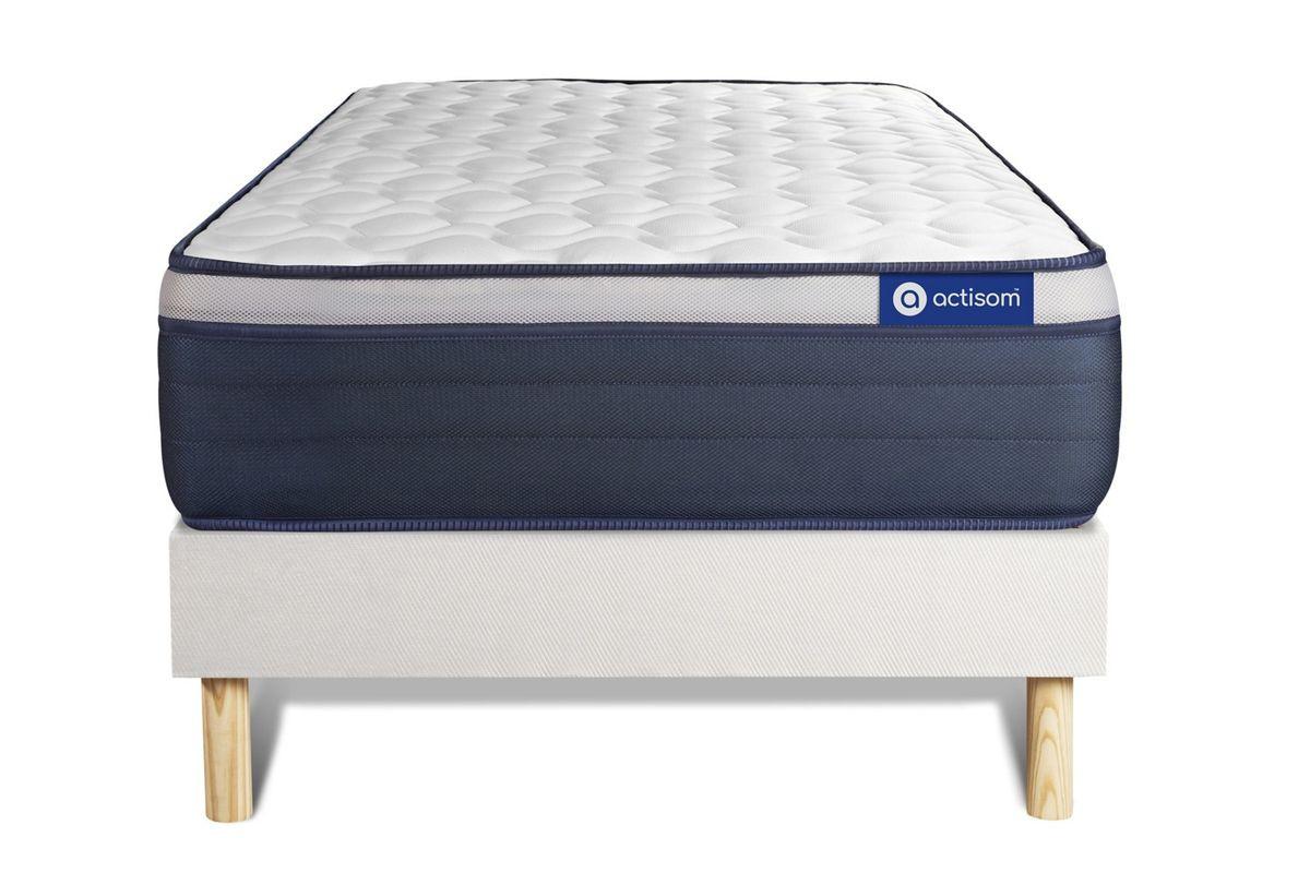 BETT Actimemo max Memory-Schaum 80 x 200 cm h3 - Kit Bettgestell Weiß - Beige/Weiß, Karton/Holz (80/200cm) - ACTISOM