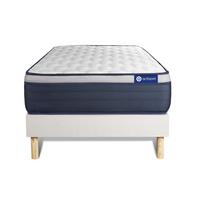 BETT Actiflex max Taschenfederkern und Memory-Schaum 80 x 200 cm h3 - Kit Bettgestell Weiß - Beige/Weiß, Karton/Holz (80/200cm) - ACTISOM