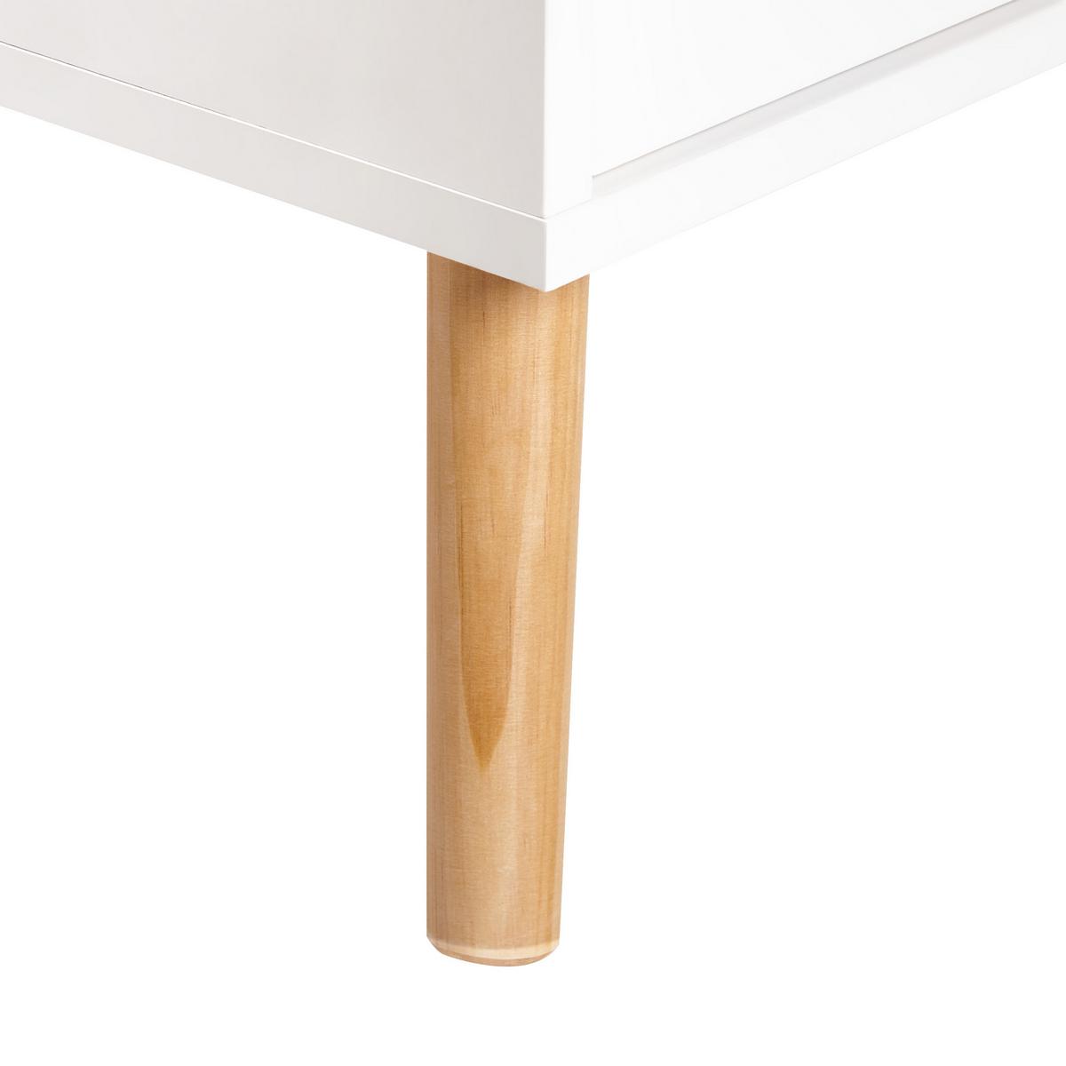 KOMMODE mit 6 Schubladen Weiß Newark - Weiß, Holzwerkstoff (100/80/39cm) - Beliani