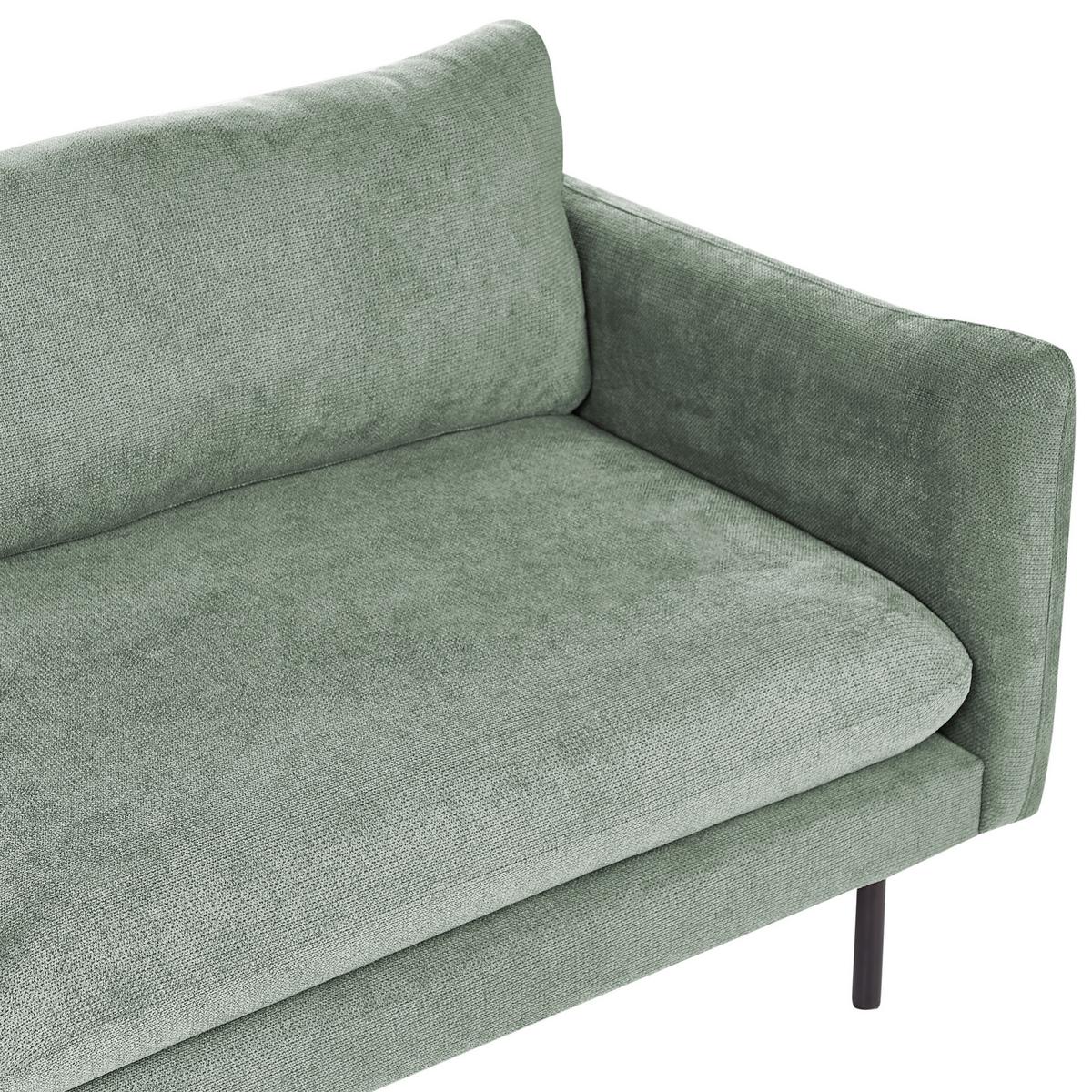 ECKSOFA 4-Sitzer Stoff Hellgrün rechtsseitig Vinterbro - Schwarz/Hellgrün, Textil (279/162cm) - Beliani