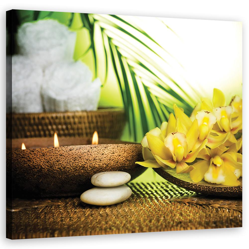 LEINWANDBILD, Blumen - Gelb 50x50cm - Gelb, Textil (50/50cm) - Feeby