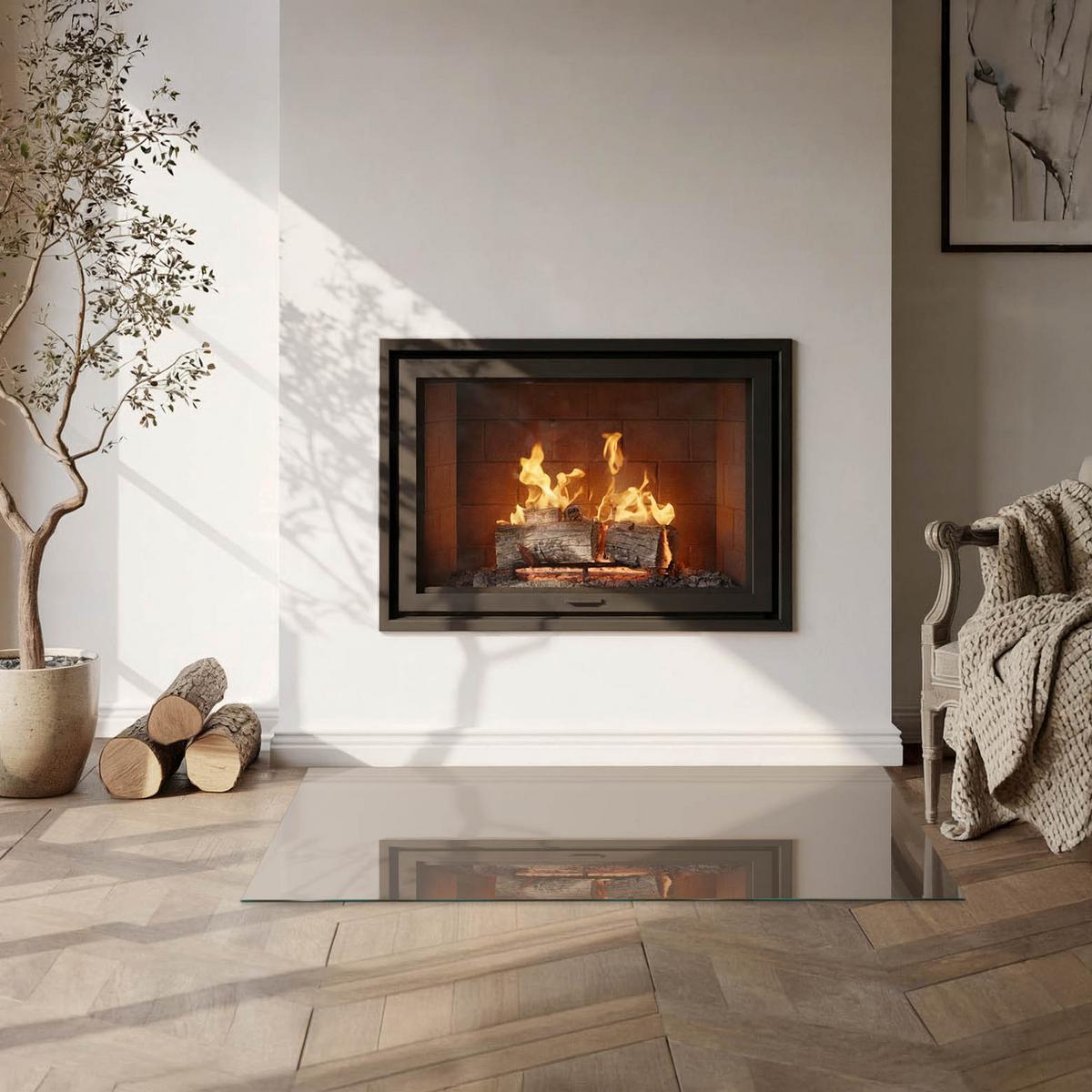 GLASPLATTE für Kamin 100x50 cm - Braun, Glas (100/50/0.4cm) - TULUP