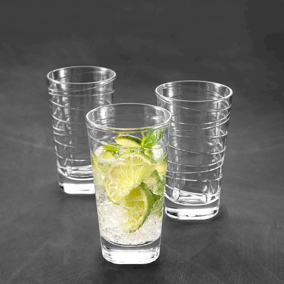 TRINKGLÄSER Vario Struttura transparent 280 ml 6er Set - Transparent, Glas (0.28L) - Leonardo Living