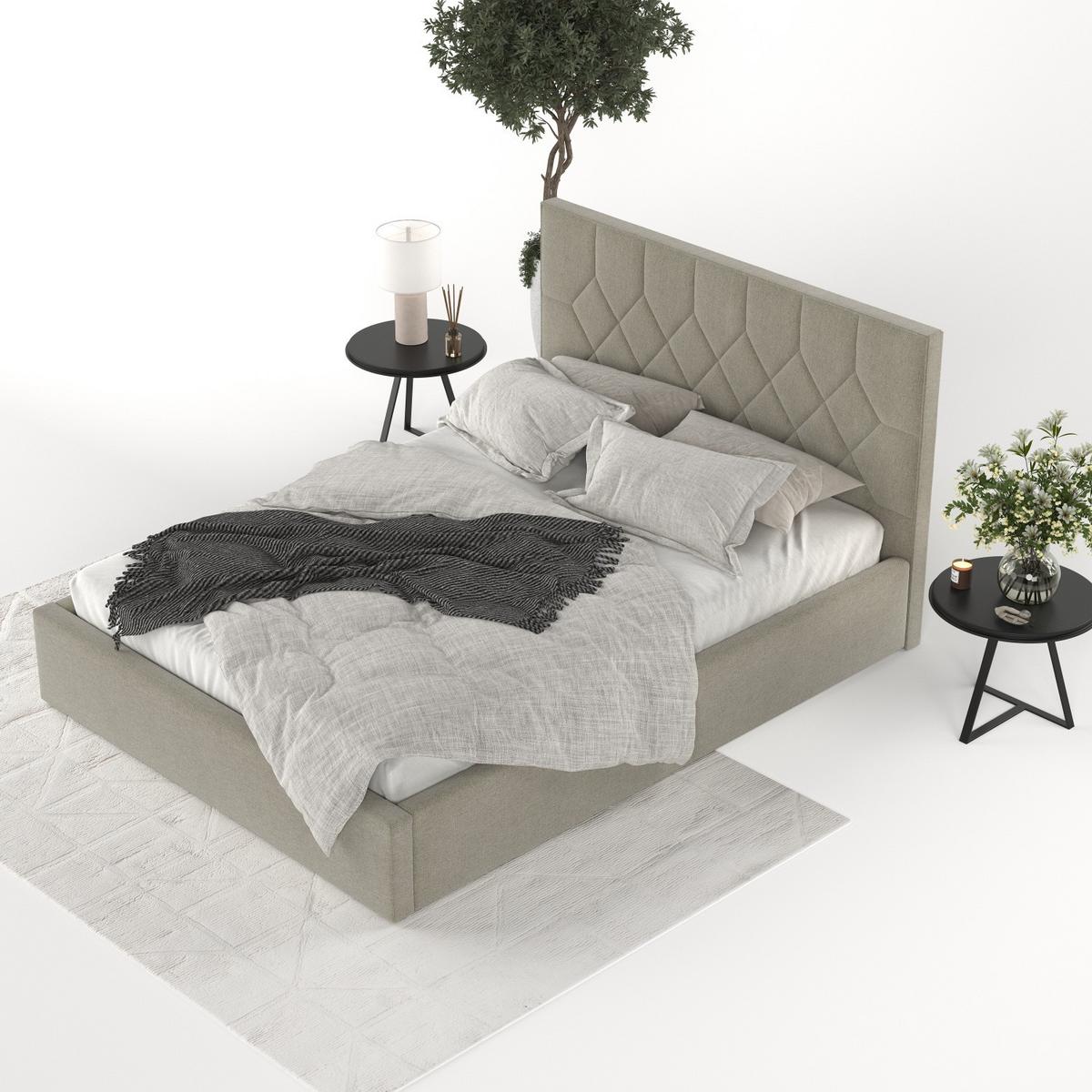 POLSTERBETT Brisa 140/200 cm Olivgrün im Asti Stoff - Schwarz/Naturfarben, Holz/Holzwerkstoff (140/200cm) - AltaBeds