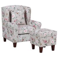 SESSEL Creme Hamar - Beige/Multicolor, Textil (77/95/78cm) - Beliani