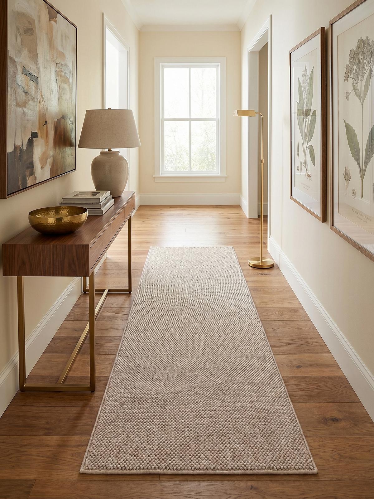 TEPPICH Flachgewebe LANGAU in Beige, meliert, 80 x 250 cm - Beige, Textil (250/80cm) - KADIMA DESIGN