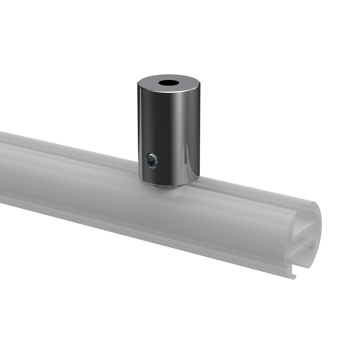 DECKENTRÄGER FÜR GARDINENSTANGEN INNENLAUF 20 mm Ø, Sonius 1-läufig, Chrom, Packung 2 Stück - Chromfarben, Metall (1.6/3/1.6cm) - INTERDECO