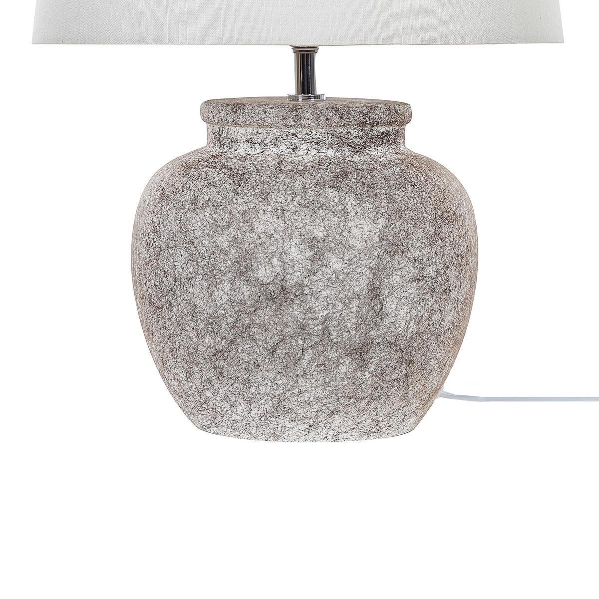TISCHLAMPE Mareb 35/35/47 cm - Beige, Keramik (35/35/47cm) - Beliani