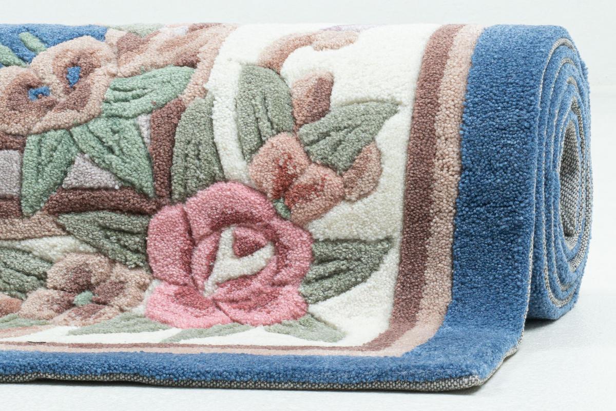 HANDTUFTTEPPICH Ming 190x290 cm - Blau, Textil (190/290cm) - THEKO