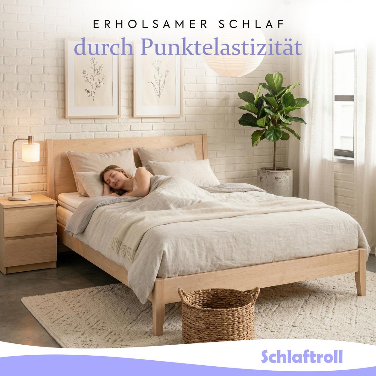 KALTSCHAUM-TOPPER 120x200 H3- Ergonomisch - 5 cm hoch - Weiß, Textil (120/200cm) - Schlaftroll