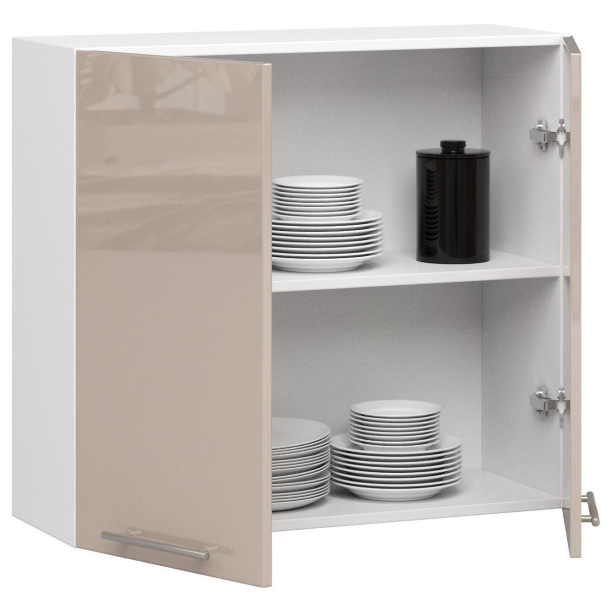 HÄNGESCHRANK Weiß, Cappuccino Glanz 72/80/30 - Weiß, Holzwerkstoff (80/72/30cm) - RAUMHIRSCH FURNITURE