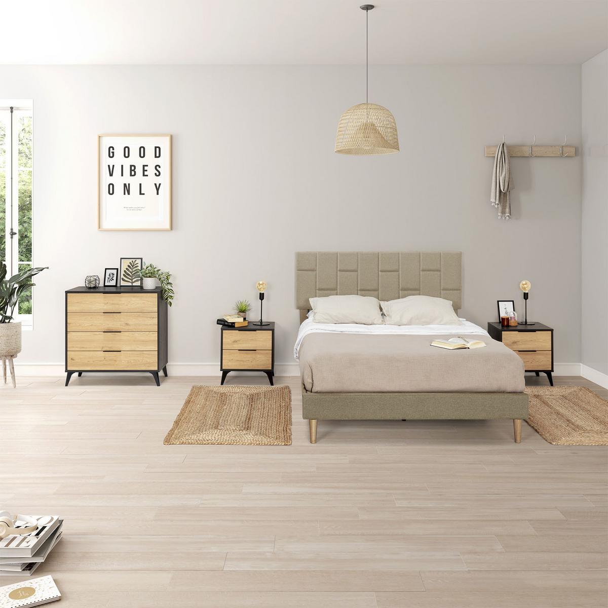 POLSTERBETT 90x190 cm Sorni, Beige - Beige, Textil (195/98/113cm) - VS Venta-stock