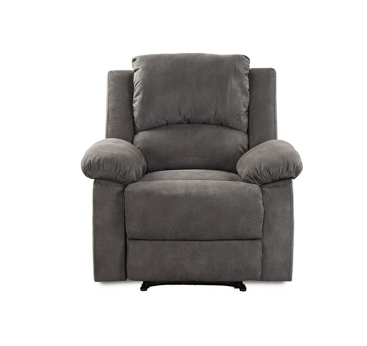 RELAX-FERNSEHSESSEL Federkern, Liegefunktion verstellbar durch halbautomatische Relaxfunktion B97/T87/H97 cm, Mikrofaser Vintage Anthrazit / 15129 - Anthrazit/Schwarz, Textil (97/97/87cm) - luma-home