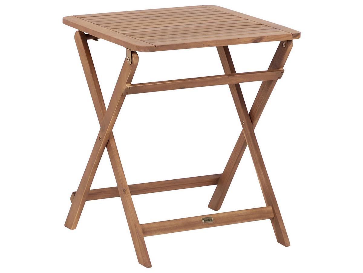 BISTRO-SET 2-Sitzer Heller Holzfarbton Paraggi - Hellbraun, Holz - Beliani