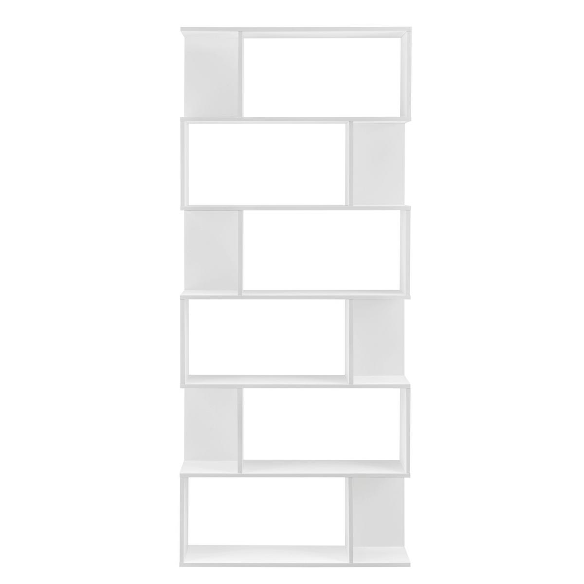 BÜCHERREGAL Borrby - Weiß, Holzwerkstoff (80/192/24cm) - [en.casa]