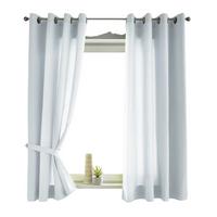 VORHANG 2ER SET BERLIN HxB 145x140cm Weiß - Weiß, Textil (140/145/145cm) - Gardinenbox