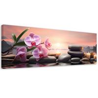 WANDBILD rosa zen muster - Pink, Textil (90/30cm) - Feeby