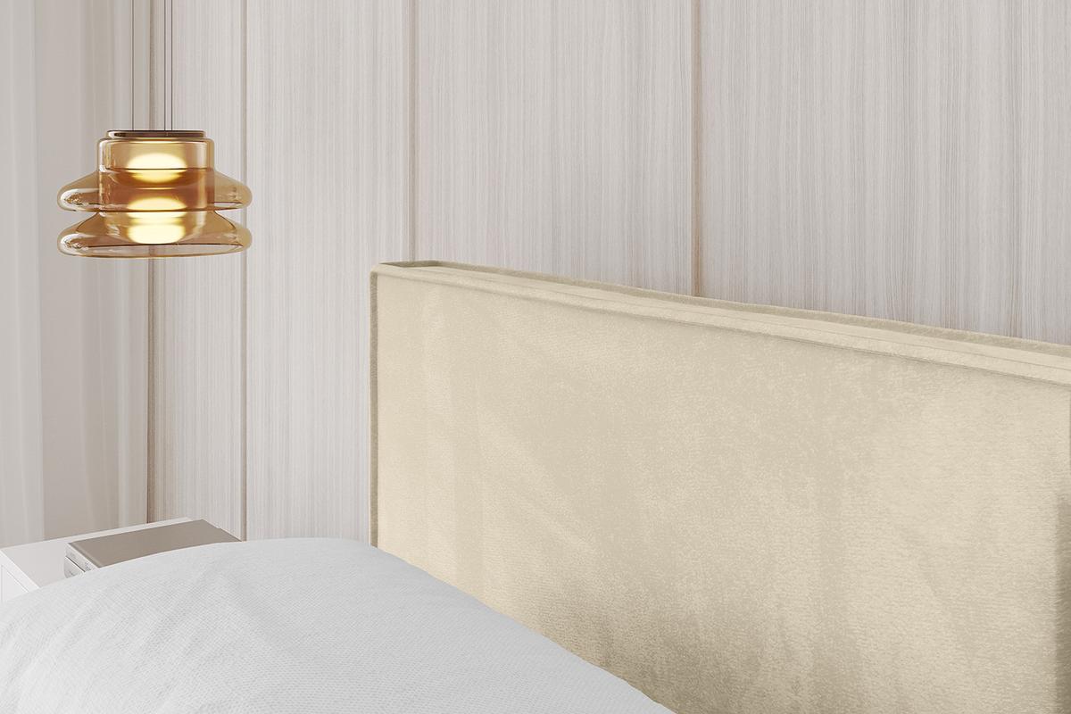 POLSTERBETT mit Bettkasten, Fußteil und Lattenrost, Boxbett mit Matratze H3/H4 - EMMI-Z-V1 180x200 Beige - Ecru, Holzwerkstoff/Textil (180/200cm) - ALTDECOR