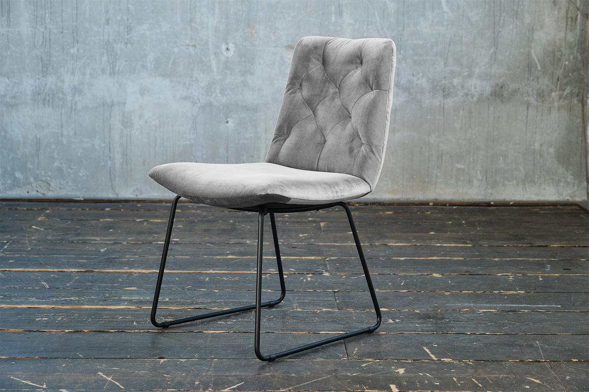 STUHL NEW CHARME Silber Velvet (1er-Set) - Silberfarben, Textil (52/87/66cm) - KAWOLA