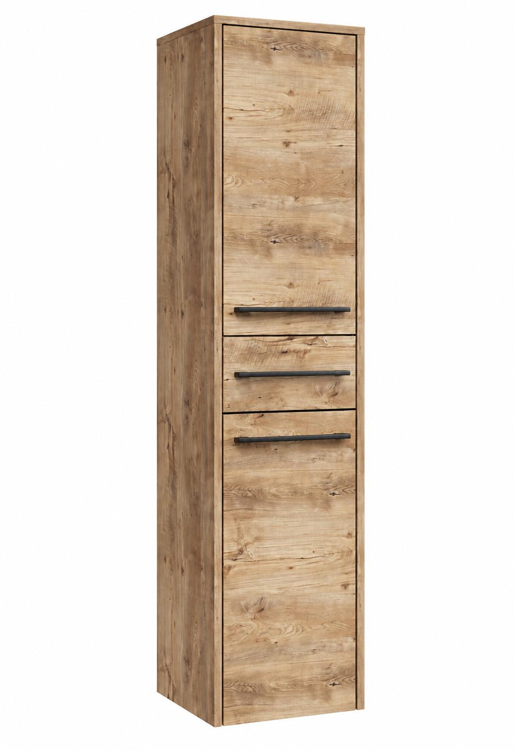 BADEZIMMERSCHRANK Florence mit 2 Türen Kastanien Eiche - 30 x 35 x 130 cm - Kastanienfarben/Eichefarben, Holz (30/130/35cm) - Badplaats