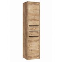 BADEZIMMERSCHRANK Florence mit 2 Türen Kastanien Eiche - 30 x 35 x 130 cm - Kastanienfarben/Eichefarben, Holz (30/130/35cm) - Badplaats