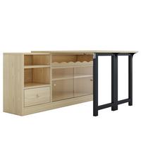 MULTIFUNKTIONALER Esstisch und Sideboard (klappbar) mit Stauraum - Weiß, Holzwerkstoff/Metall (110/120/75cm) - Urban Meuble