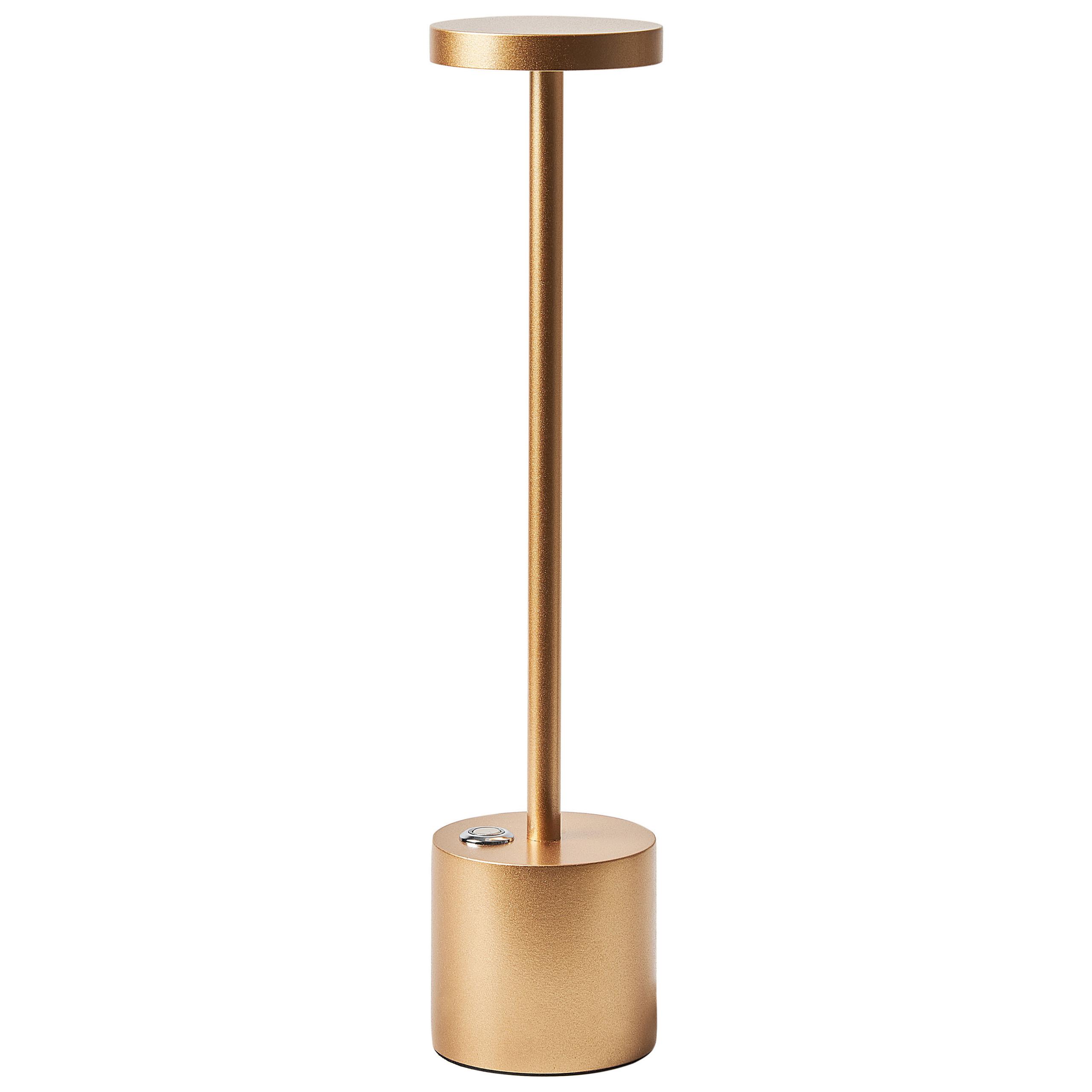 LED-TISCHLEUCHTE Gold Lizandro - Goldfarben, Metall (8/8/35cm) - Beliani