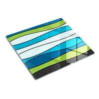 GLASPLATTE 60x52 cm Farbige Streifen - Multicolor, Glas (60/0.4/52cm) - TULUP