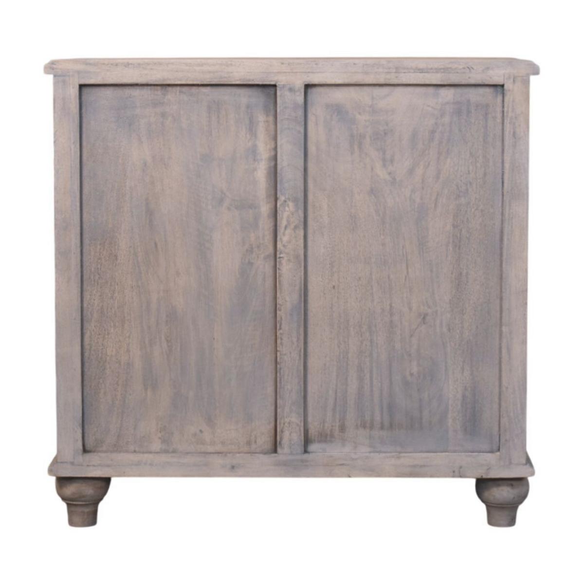 KOMMODE mit Acid-Wash-Finish, 3 Schubladen, runde Füße, grau - Braun/Grau, Naturmaterialen/Holz (85/83/40cm) - Artisan Furniture