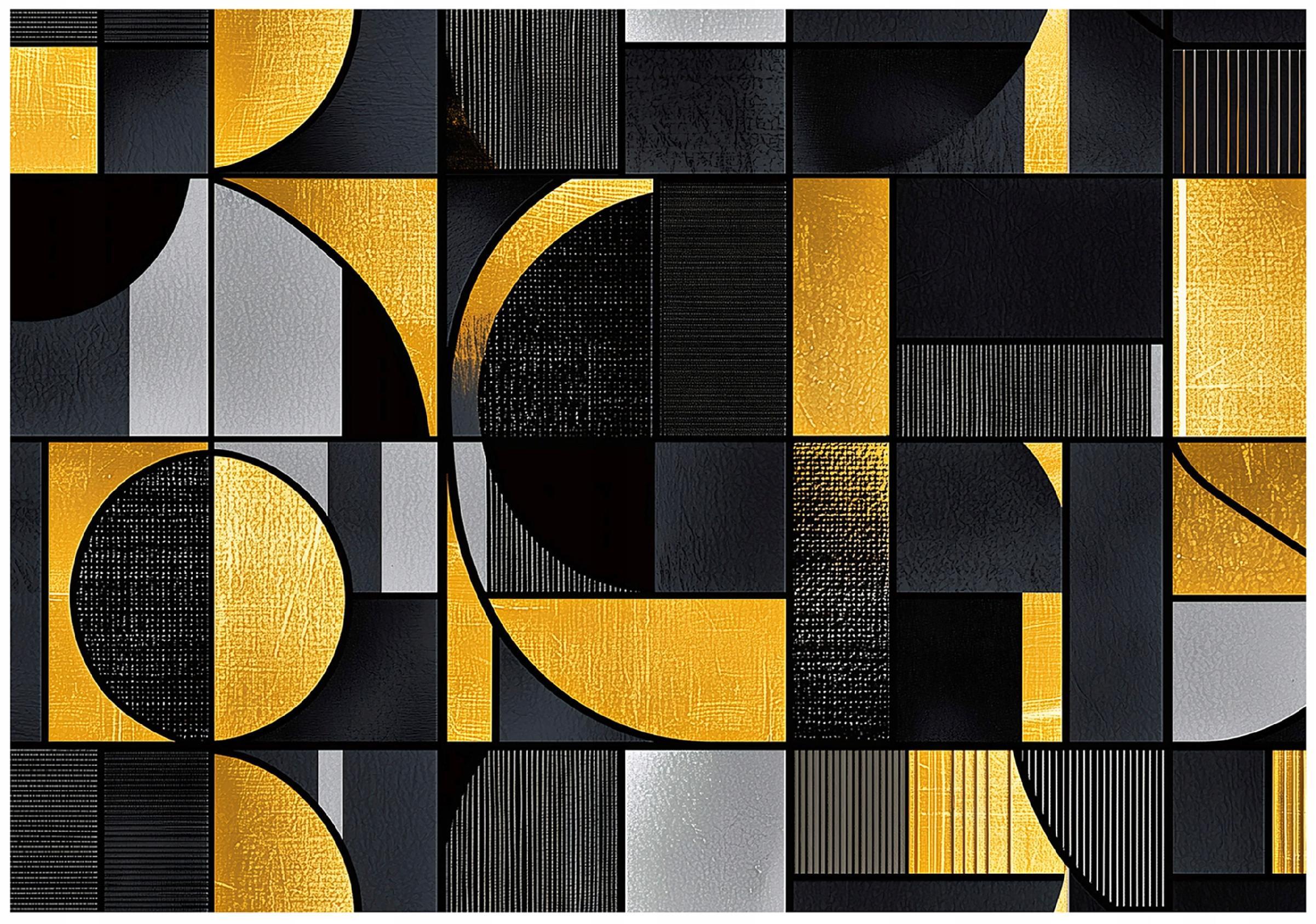 FOTOTAPETE Abstrakt Geometrisch Vlies Tapete Wohnzimmer 350x250 - Multicolor, Papier (350/250cm) - Wallarena
