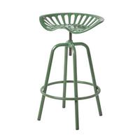 BARHOCKER Traktorsitz, Metall im Vintage-Look, höhenverstellbar - Grün, Metall (47/74/50cm) - Homescapes