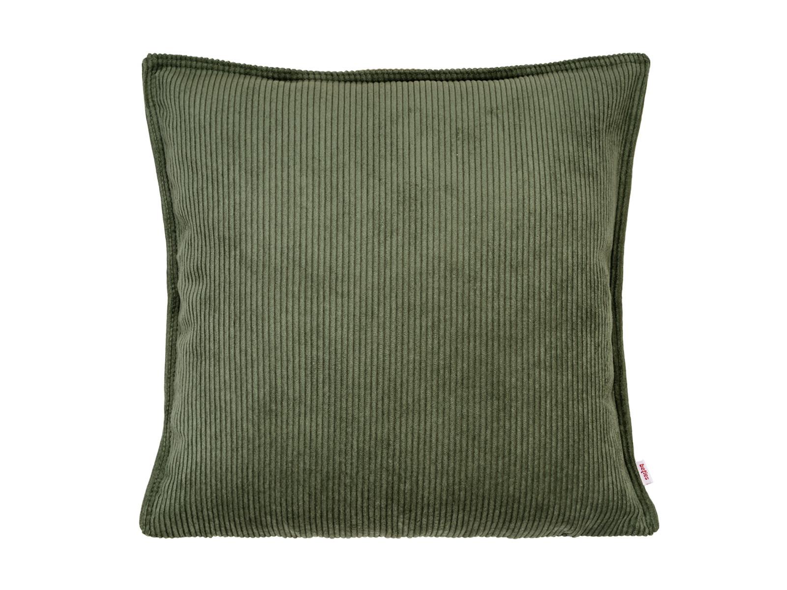 KISSENHÜLLE HYggelig No.1 bamboo-grün Cord-Samt 50/50 cm - Grün, Textil (50/50cm) - beties Heimtextil