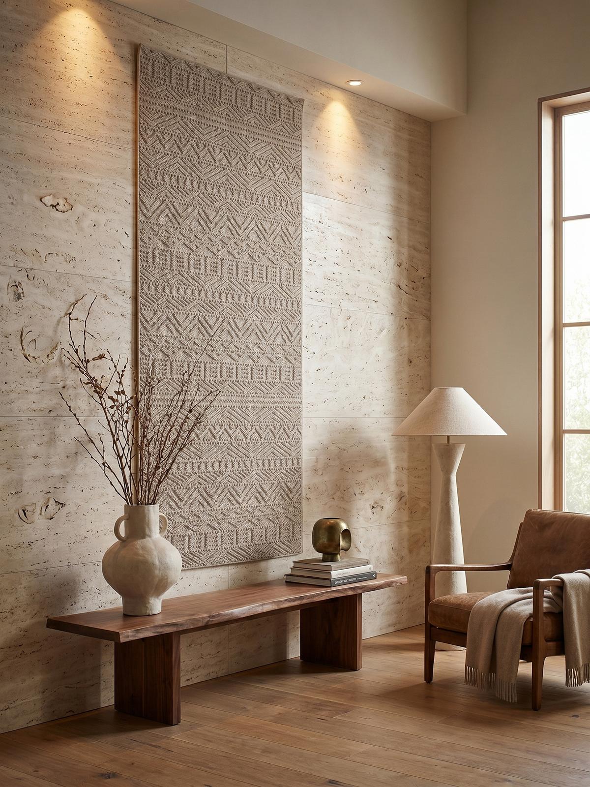 TEPPICH Flachgewebe LANGAU in Beige, mit Ethno-Streifen, 80 x 250 cm - Beige, Textil (80/250cm) - KADIMA DESIGN