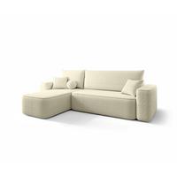 ECKSOFA Agepo Stoff Quelle - Creme, Holzwerkstoff/Textil (250/150cm) - Fun Möbel