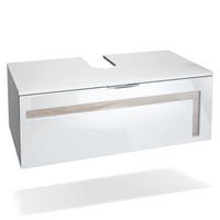 WASCHBECKENUNTERSCHRANK Aloha Absetzungen in Eiche sägerau - Eiche San Remo, Holzwerkstoff (96/36/51cm) - Vladon