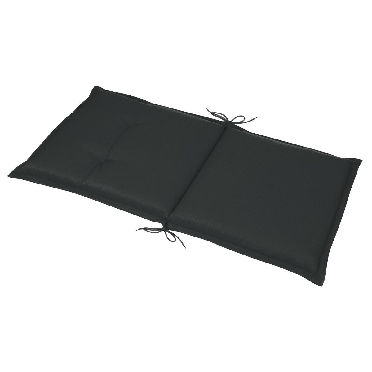 NIEDERLEHNERAUFLAGE Flair NL 100/50/8cm Graphitgrau - Graphitfarben, Textil (50/6/100cm) - Beautissu 