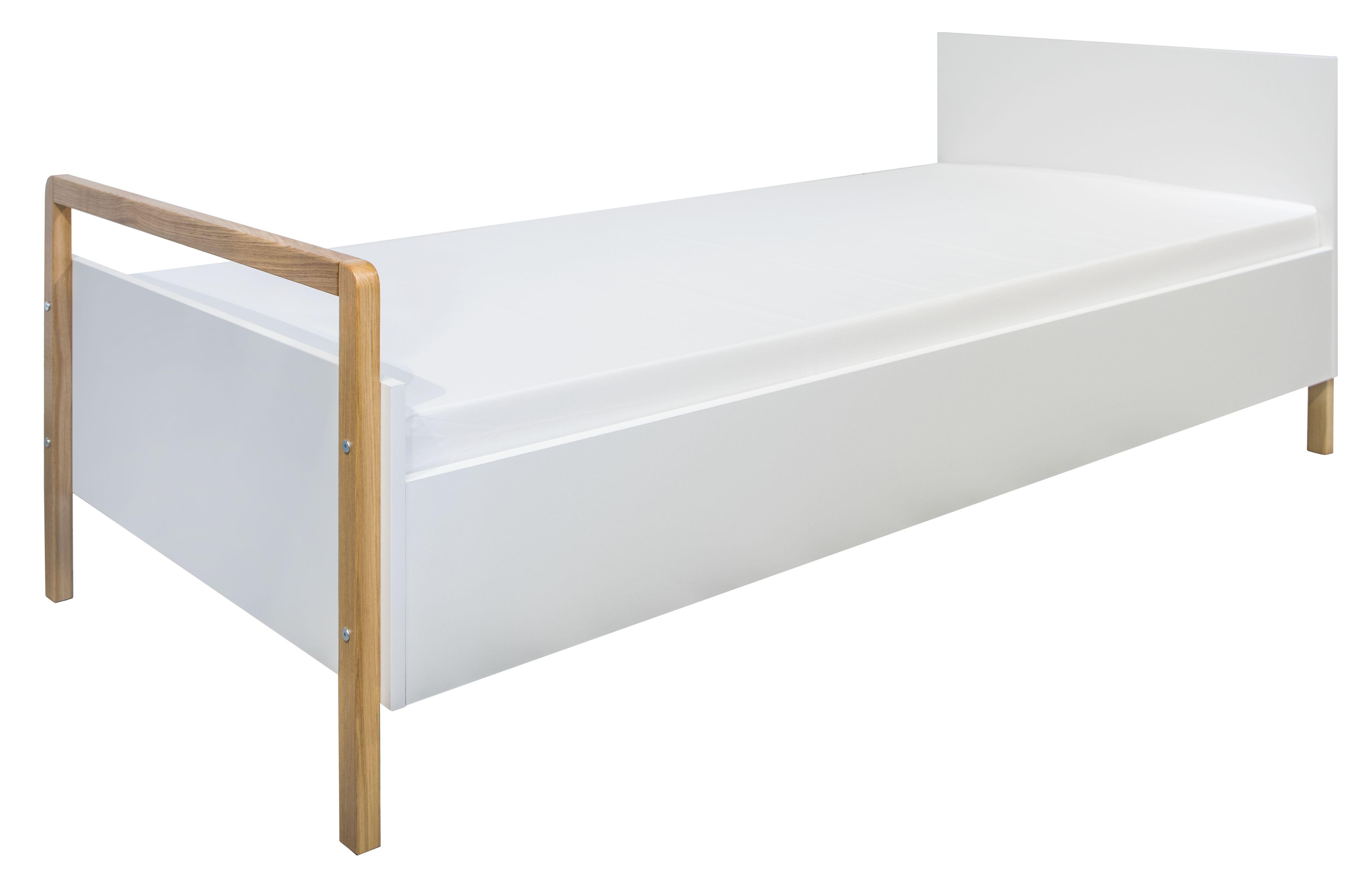 KINDERBETT VICTOR mit Schublade und Matratze Weiß 84/91/190 - Weiß, Holzwerkstoff (80/180cm) - RAUMHIRSCH FURNITURE