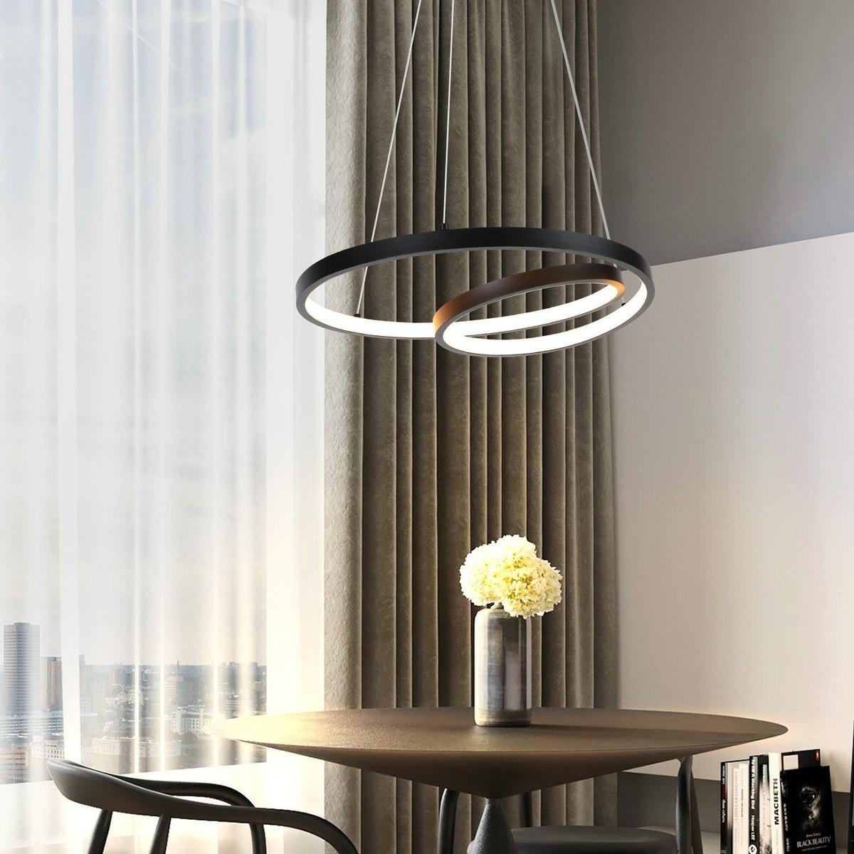 PENDELLEUCHTE Flair 40/40/150 cm - Schwarz, Metall (40/40/150cm) - Nettlife