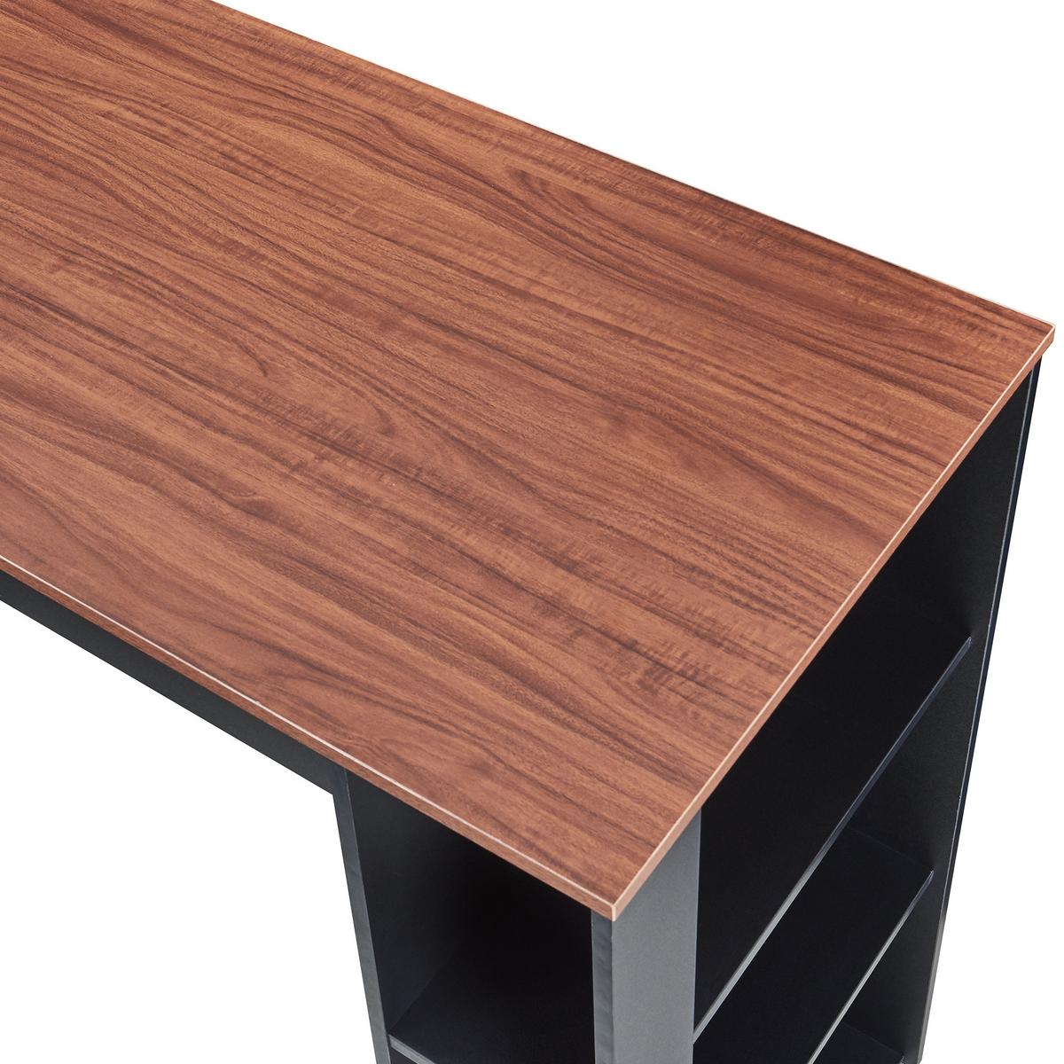 BARTISCH Danderyd - Walnussfarben/Schwarz, Holzwerkstoff (60/120/105.5cm) - [en.casa]